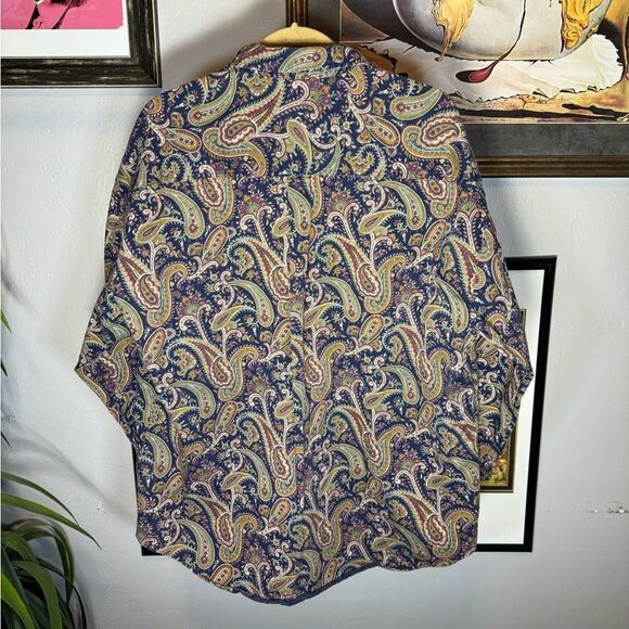 Vintage Paisley AOP Button Up Shirt - Picture 2 of 6